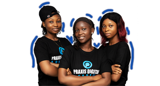 Praxis Digital Academy students working on creative projects